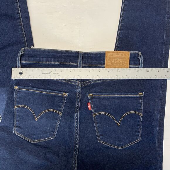 Levis 721 Jeans Women's Sz. 28 Blue High Rise Skinny Ripped Distressed - Picture 11 of 13